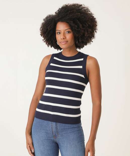 Image_Blusa Regata Feminina Listrada Tricô Marisa