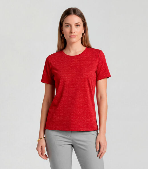 Blusa Feminina Básica Infinita Cor Vermelho