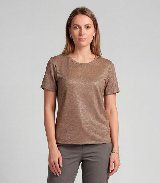 Blusa Feminina Básica Infinita Cor Marrom