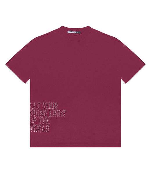 T- shirts Oversized Juvenil Feminina Minty Vermelho