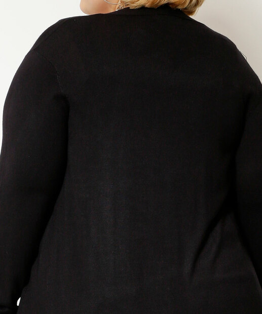 Cardigan Plus Size Feminino Alongado Marisa