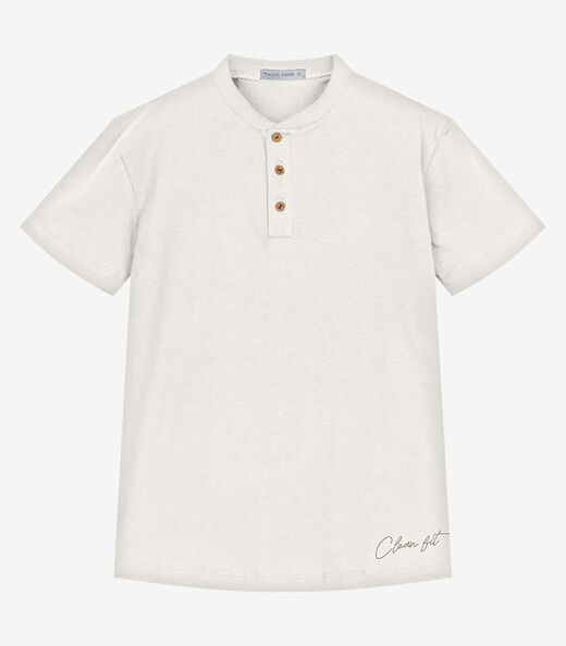 Conjunto Infantil Camiseta Com Bermuda Trick Nick Bege