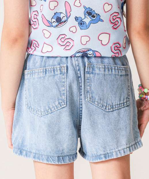 Short Infantil Jeans Clochard Bolsos Tam 4 a 10 Azul