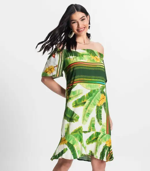 Vestido Ciganinha Infinita Cor Verde