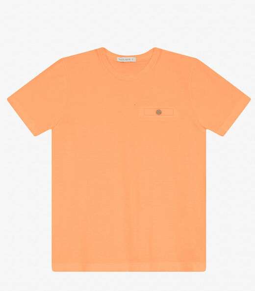 Camiseta Masculina em Meia Malha Trick Nick Laranja