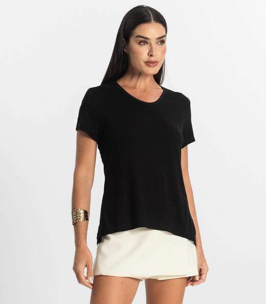 Image_Blusa Básica Feminina Viscotorcion Rovitex Preto