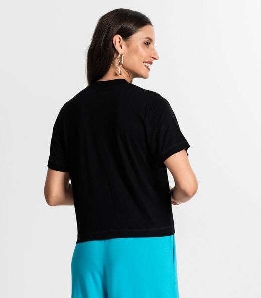 Camiseta Feminina Rovitex Preto