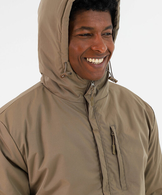 Jaqueta Masculina com Capuz Marisa Bege 