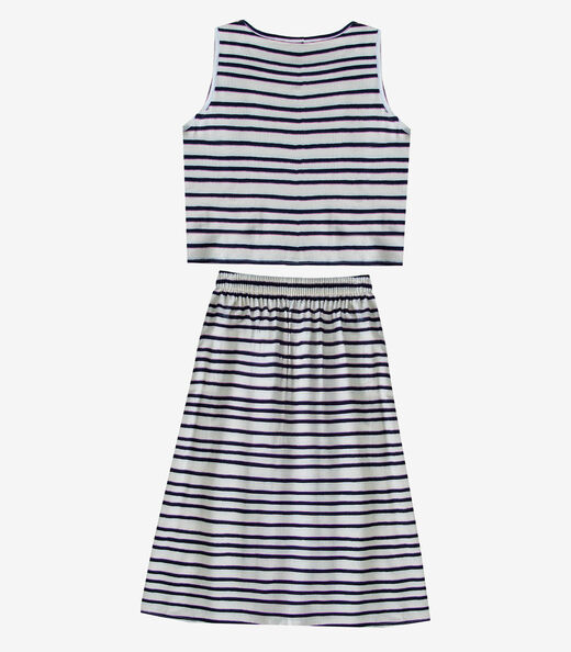Conjunto Infantil Menina Saia e Regata Select Branco