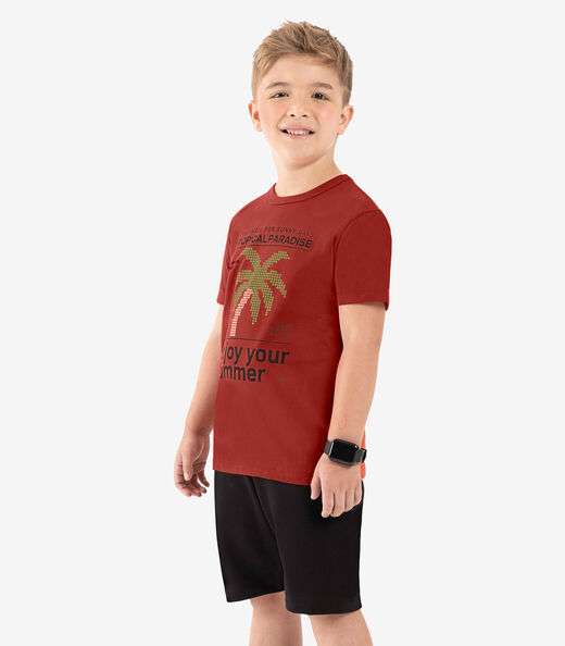 Image_Conjunto Infantil Camiseta Com Bermuda Rovi kids Laranja