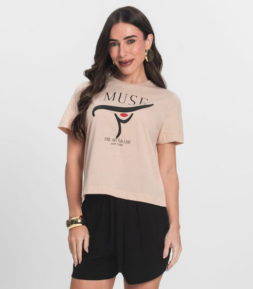 Image_T- Shirt Feminina Manga Curta Endless Rosa