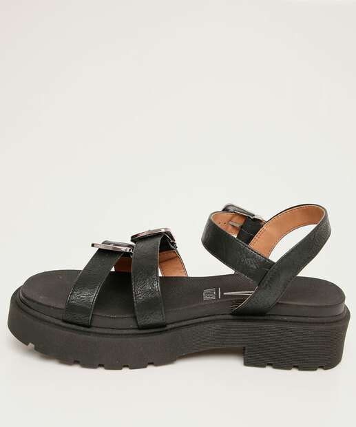 Sandália Flatform Feminina Fivela 