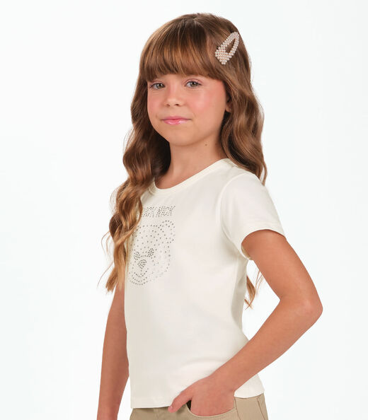Conjunto Infantil Blusa Com Shorts Trick Nick Bege