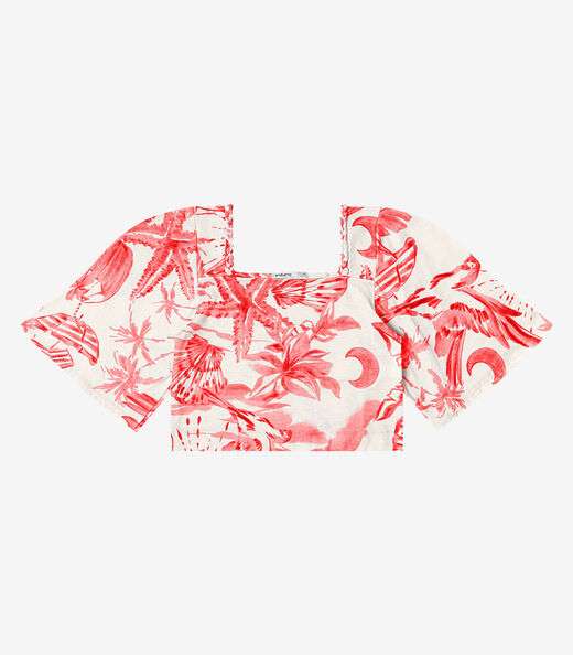 Image_Blusa Cropped Manga Ampla em Meia Malha Endless Laranja