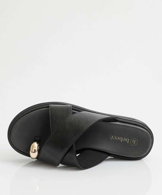 Tamanco Feminino Flatform Verniz Bebecê Preto