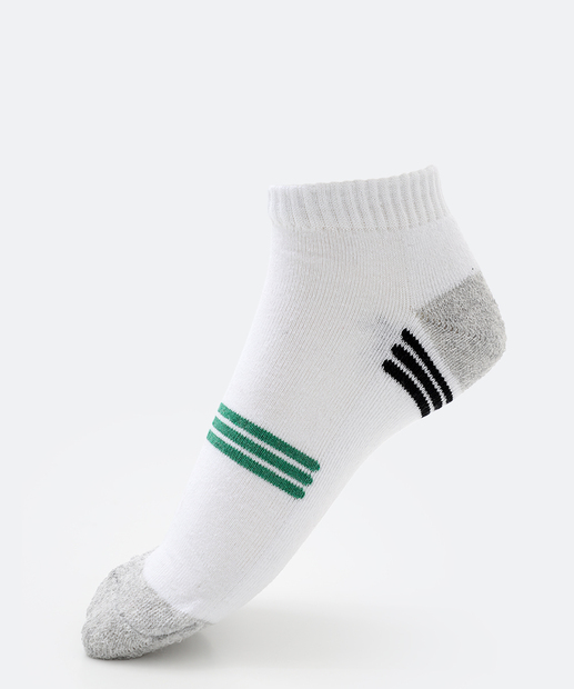 Kit 3 Pares Meias Masculina Cano Curto MR Branco