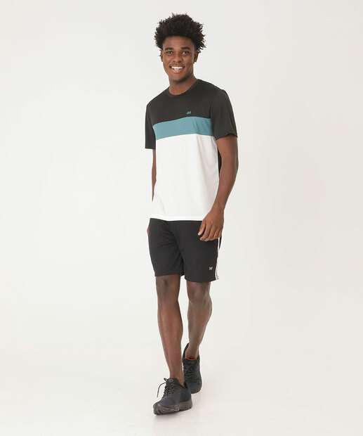 Camiseta Masculina Fitness Recorte Manga Curta MR
