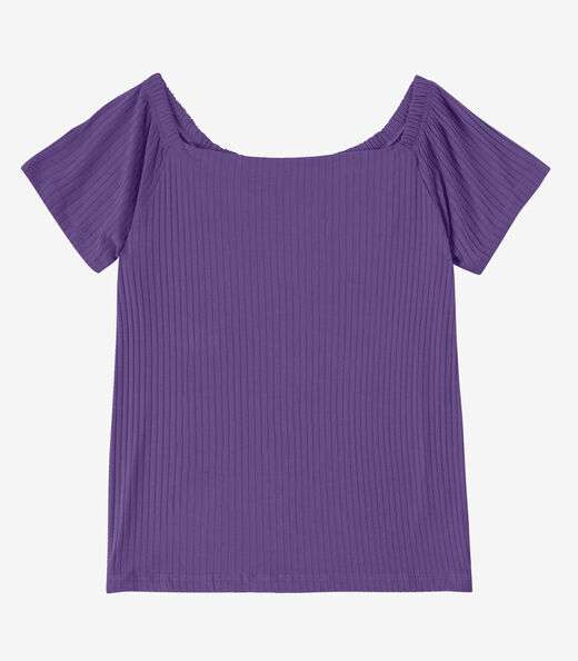 Blusa Feminina Canelada Infinita Cor Roxo