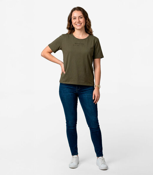 Image_Blusa Feminina Manga Curta Infinita Cor Verde