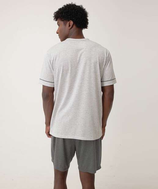Pijama Masculino Manga Curta