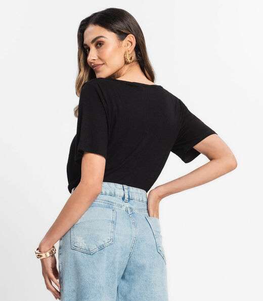 Blusa Feminina Canelada Select Preto