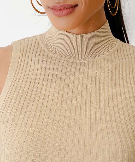 Blusa Regata Feminina Halter Neck Tricô Marisa