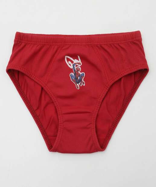 Kit 5 Cuecas Infantil Homem Aranha Marvel Tam 2 a 12