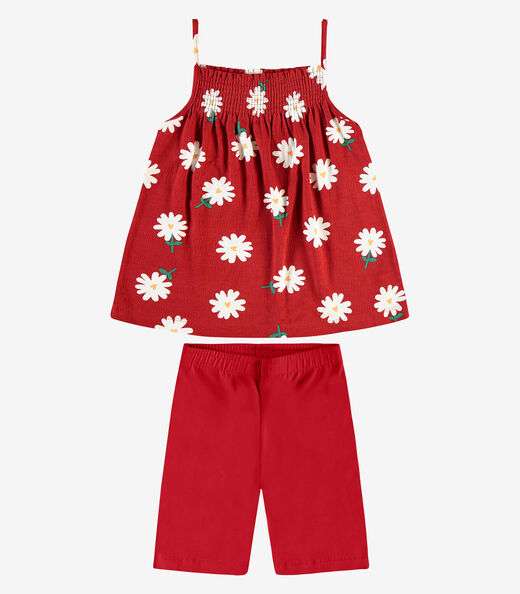 Conjunto Regata com Ciclista Rovi Kids Vermelho