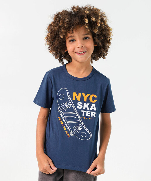 Image_Camiseta Infantil Menino Marisa Azul Tam 6 a 10