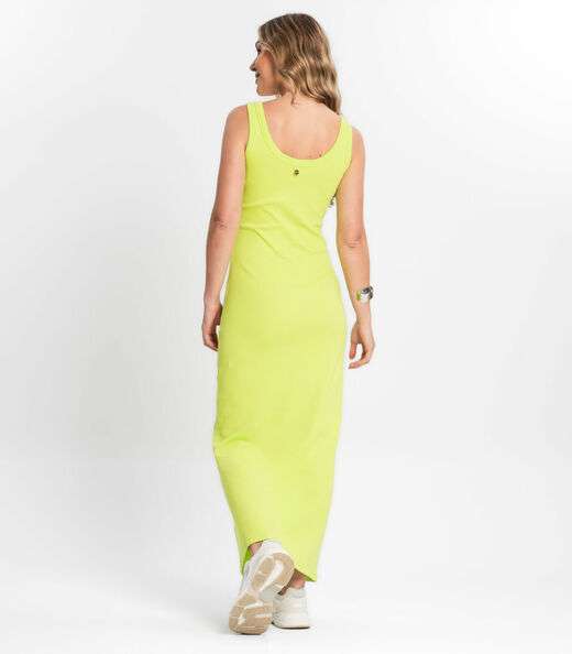 Vestido Midi De Ribana Feminino Endless Verde
