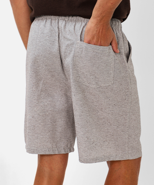 Bermuda Masculina Textura Bolsos Marisa Marrom