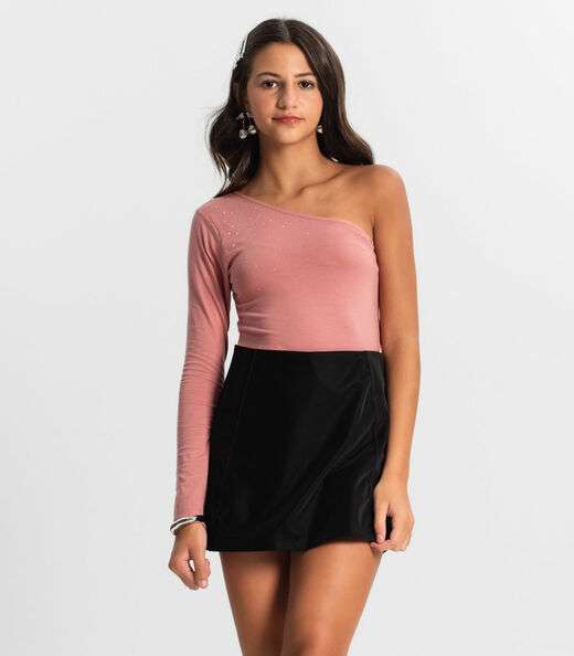 Image_Blusa Juvenil Feminina Um Ombro Só Minty Rosa