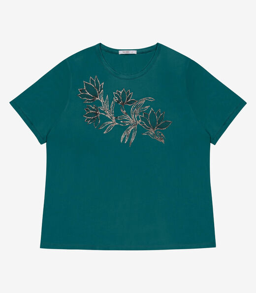 Image_Blusa Manga Curta Com Estampa Plus Secret Glam Verde