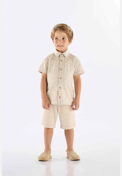 Image_Camisa Algodão Linho Xadrez Up Baby