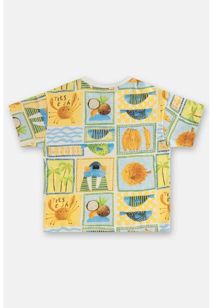 Conjunto Menino Camiseta e Short Três e Já