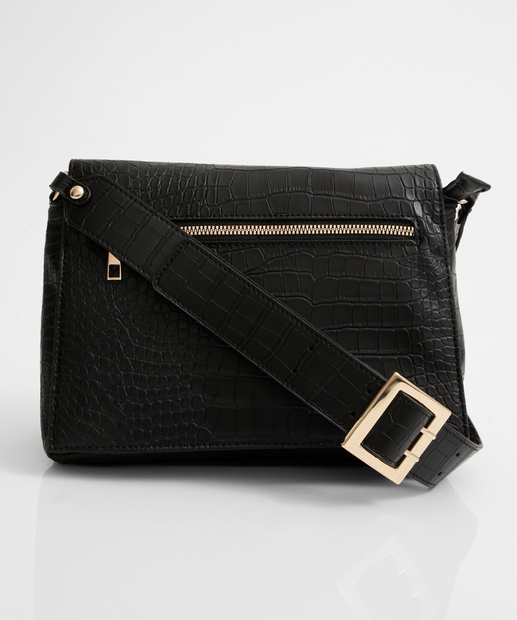 Image_Bolsa Transversal Crossbody Feminina Textura Marisa Preto