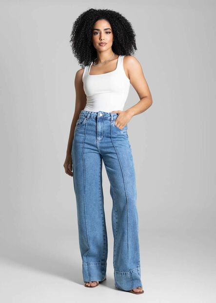 Calça Jeans Sawary Wide Leg - 282579