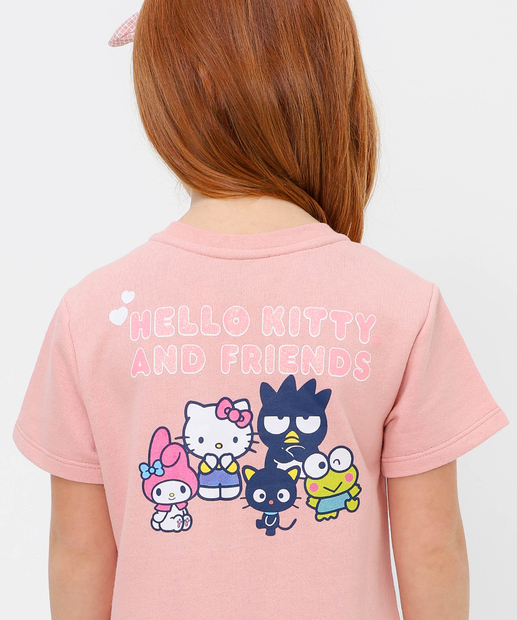Vestido Infantil Moletinho Hello Kitty Sanrio Tam 4 a 10 Rosa