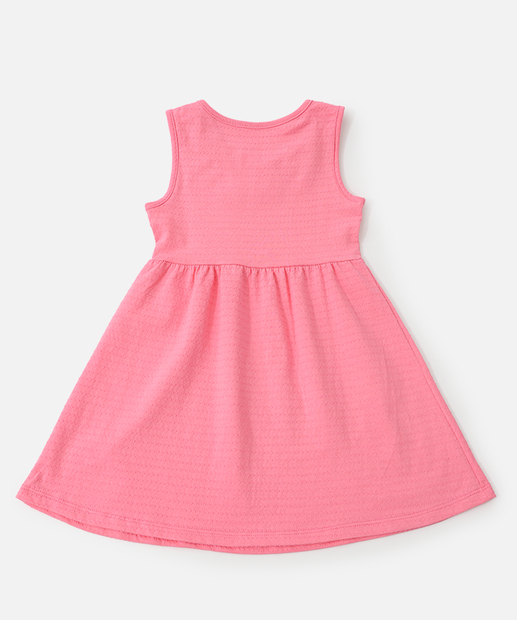 Vestido Infantil Textura Babado Marisa Tam 1 a 3 Rosa