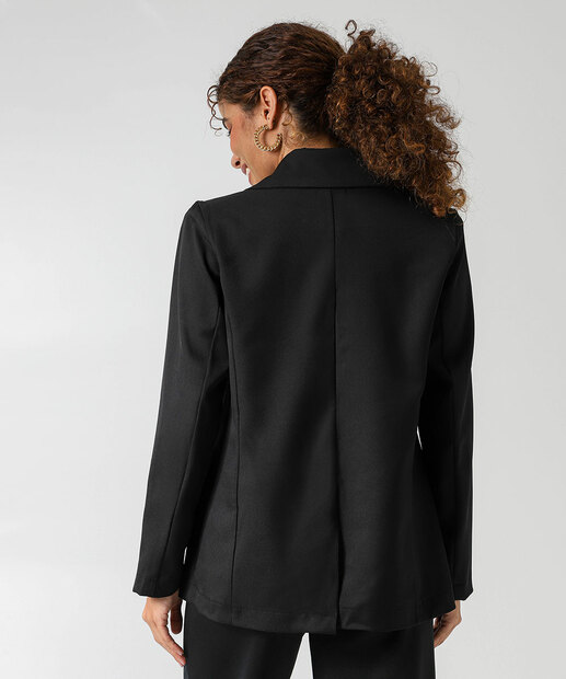 Blazer Feminino Alfaitaria Botão Marisa Preto