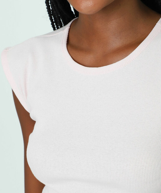 Blusa Feminina Cropped Muscle Tee Marisa Rosa