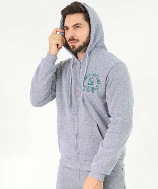 Image_Casaco Masculino Moletom Capuz Marisa Cinza