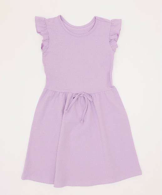 Image_Vestido Infantil Manga Curta Textura Marisa Tam 4 a 10