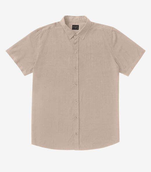 Camisa Masculina Viscolinho Diametro Marrom