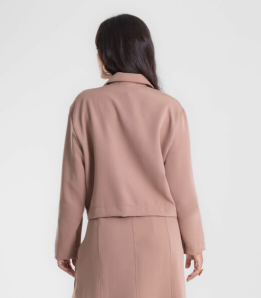 Camisa Jaqueta Feminina Alfaiataria Endless Marrom