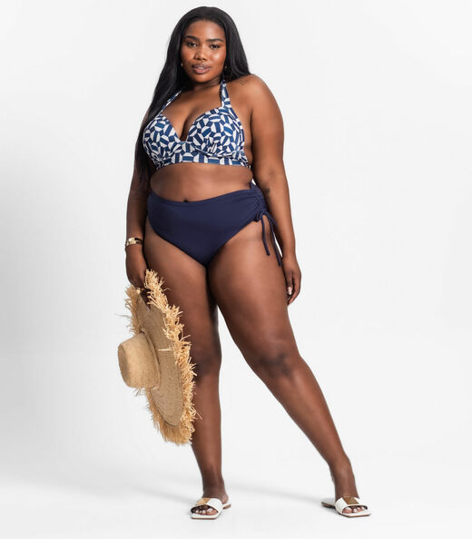 Calcinha Biquíni Plus Size Uni Femme Azul