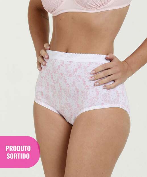 Calcinha Sortida Feminina Cintura Alta Marisa