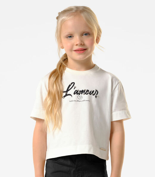 Conjunto Infantil Blusa Com Shorts Trick Nick Bege