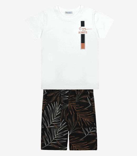 Image_Conjunto Infantil Camiseta Com Bermuda Trick Nick Branco