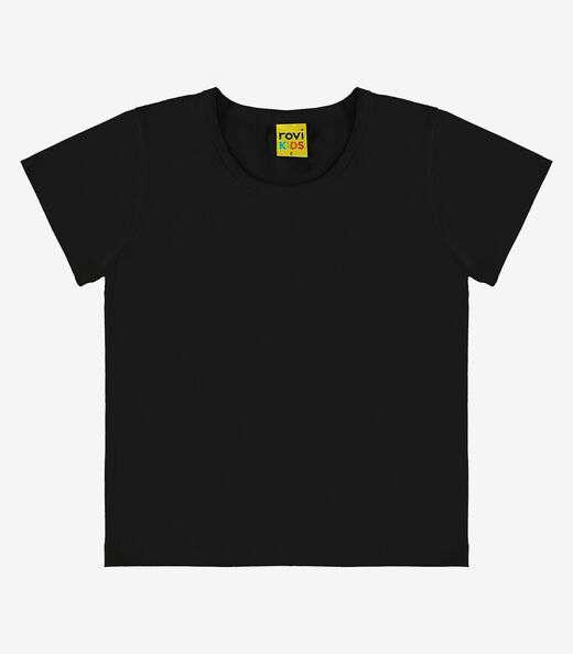 Blusa Básica Infantil Cotton Leve Rovi Kids Preto